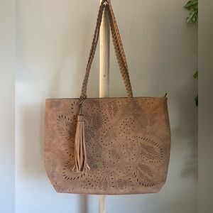 brown  fax leather bag New